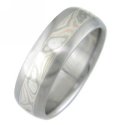 Palladium, Red Gold, and Silver Mokume
