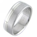 Flat with Offset Platinum and Silver