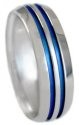 Blue Titanium Ring B1