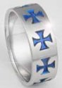 Blue Titanium Ring B32